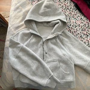 NEW • Lululemon Scuba Oversized Half-Zip Hoodie • XS/S • Light Grey